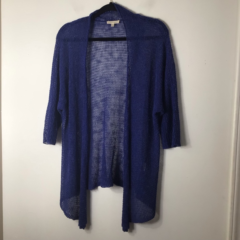 Eileen Fisher Open Drape Royal Blue Cardigan